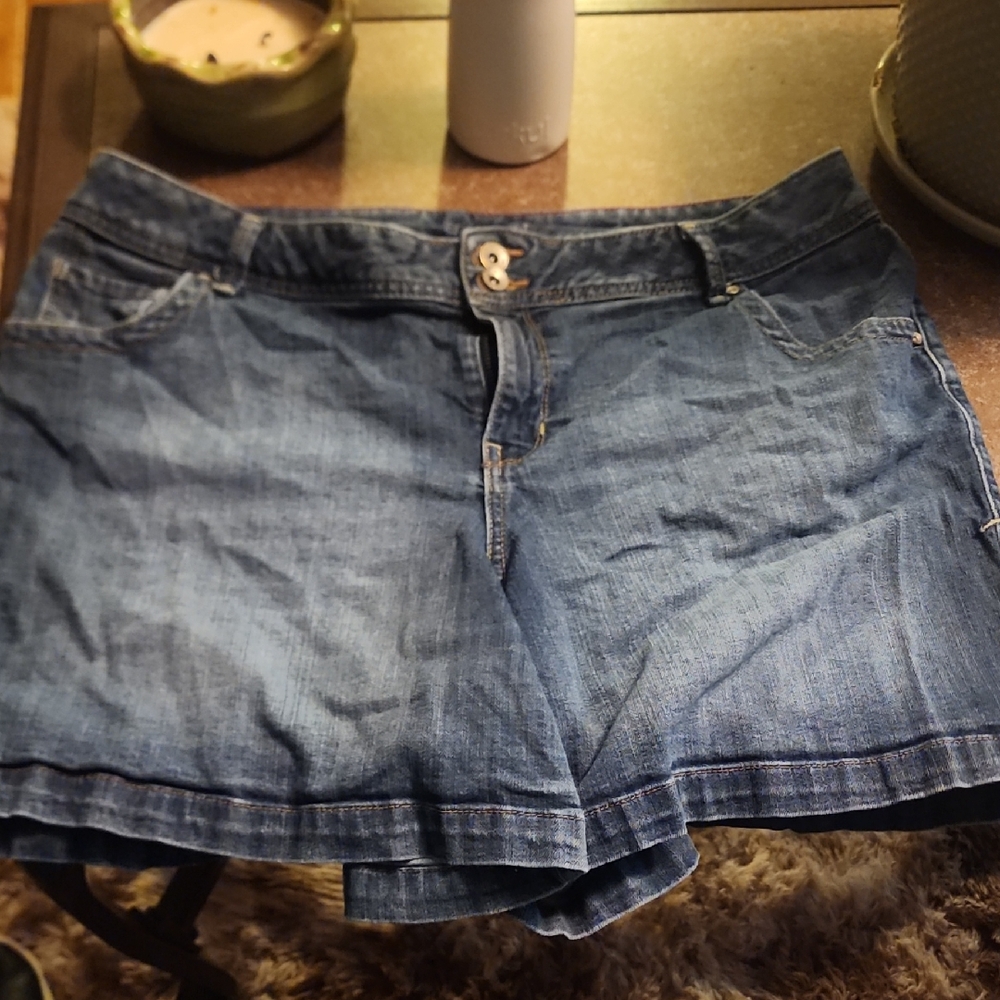 Lane Bryant Dark Blue Jean Shorts
